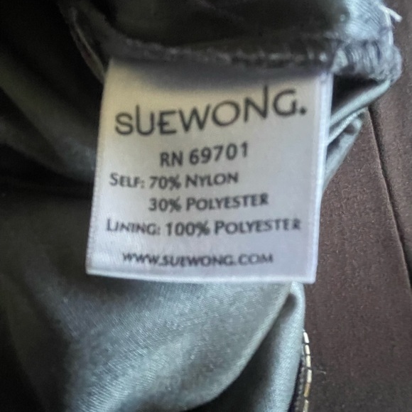 Sue Wong Nocturne Strapless Beaded Dress Pewter Silver Cocktail Size 2 - Picture 7 of 13